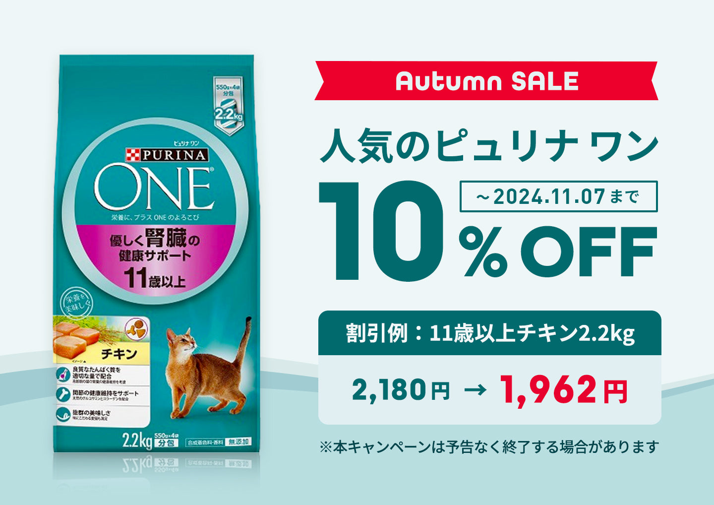 ピュリナワン10%OFF