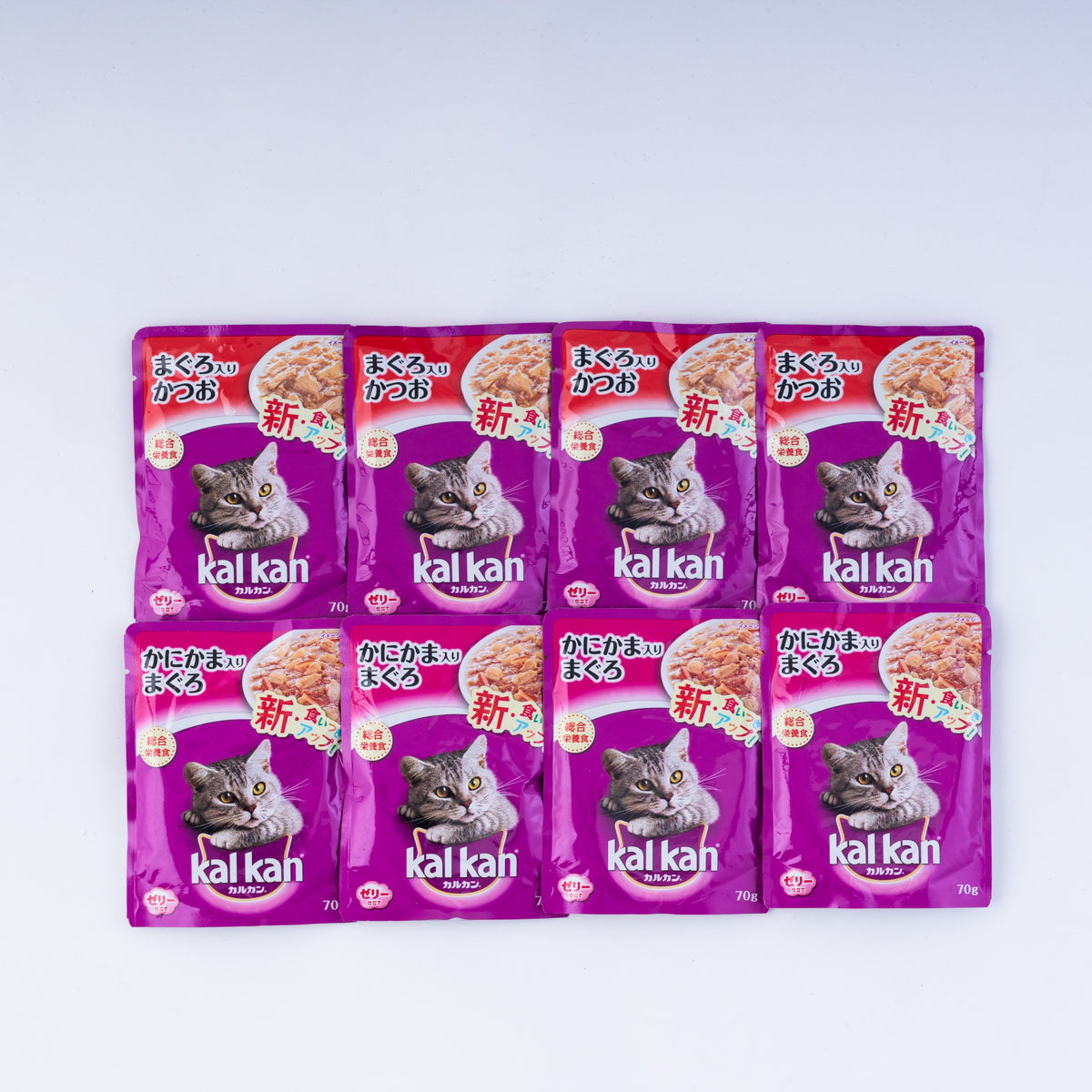 カルカン パウチ 2種のセレクション まぐろ入りかつお　かにかま入りまぐろ 560g