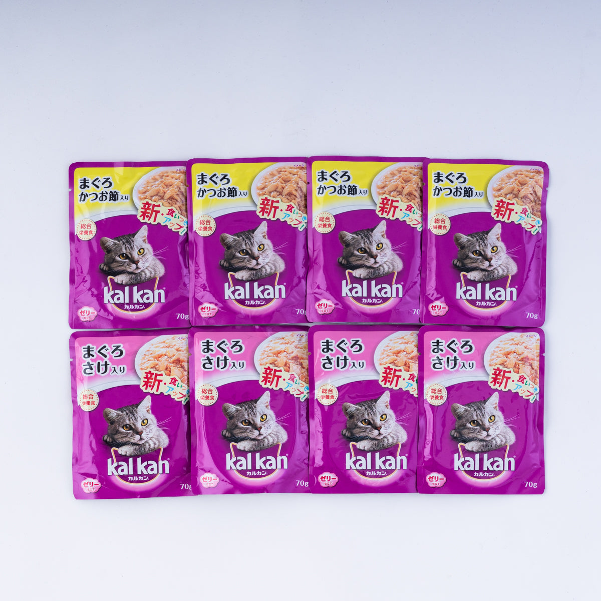 カルカン パウチ 2種のセレクション まぐろかつお節入り まぐろさけ入り 560g